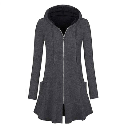 Women's casual hooded jacket with zipper and pockets NOVAE