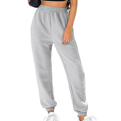 Women's waffle pique jogging pants with elastic waistband NOVAE