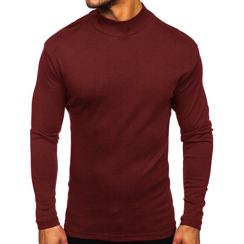 Men's long-sleeved shirt with stand-up collar made of high-quality material NOVAE