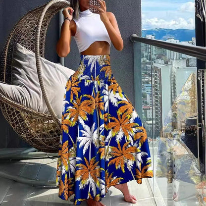 Women's Long Maxi Skirt with Dreamy Mandala Pattern NOVAE