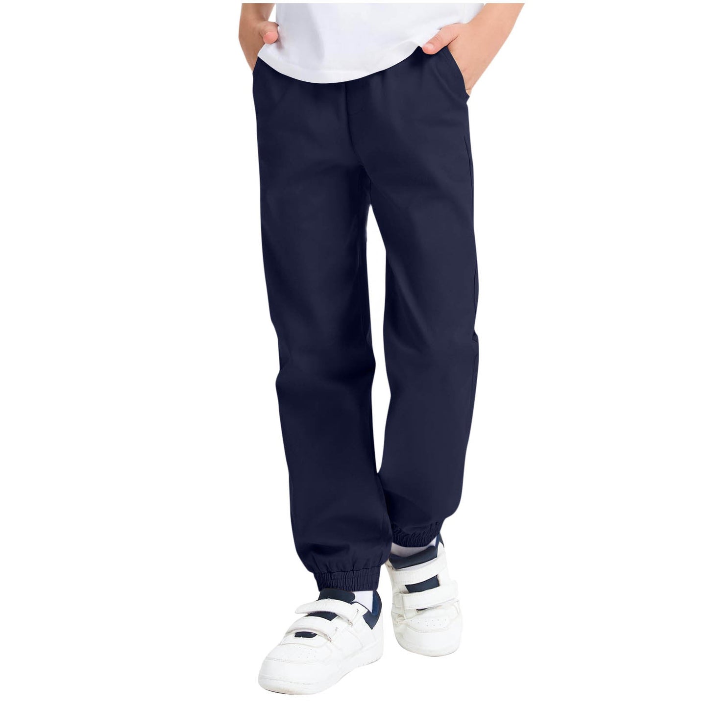 Boys' leisure trousers with elasticated waistband and side pockets NOVAE
