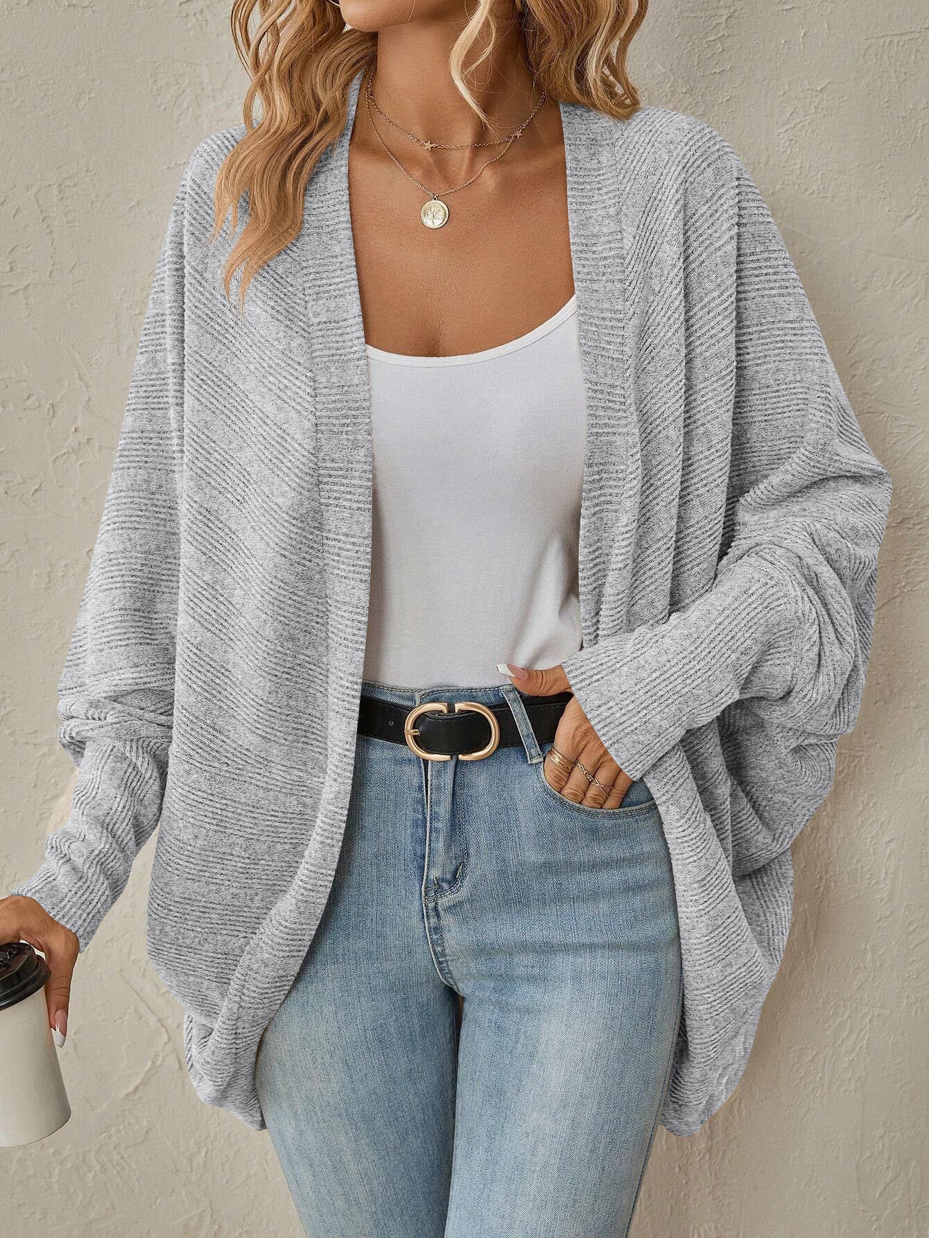 Women's Oversized Cardigan with Casual Sleeves NOVAE