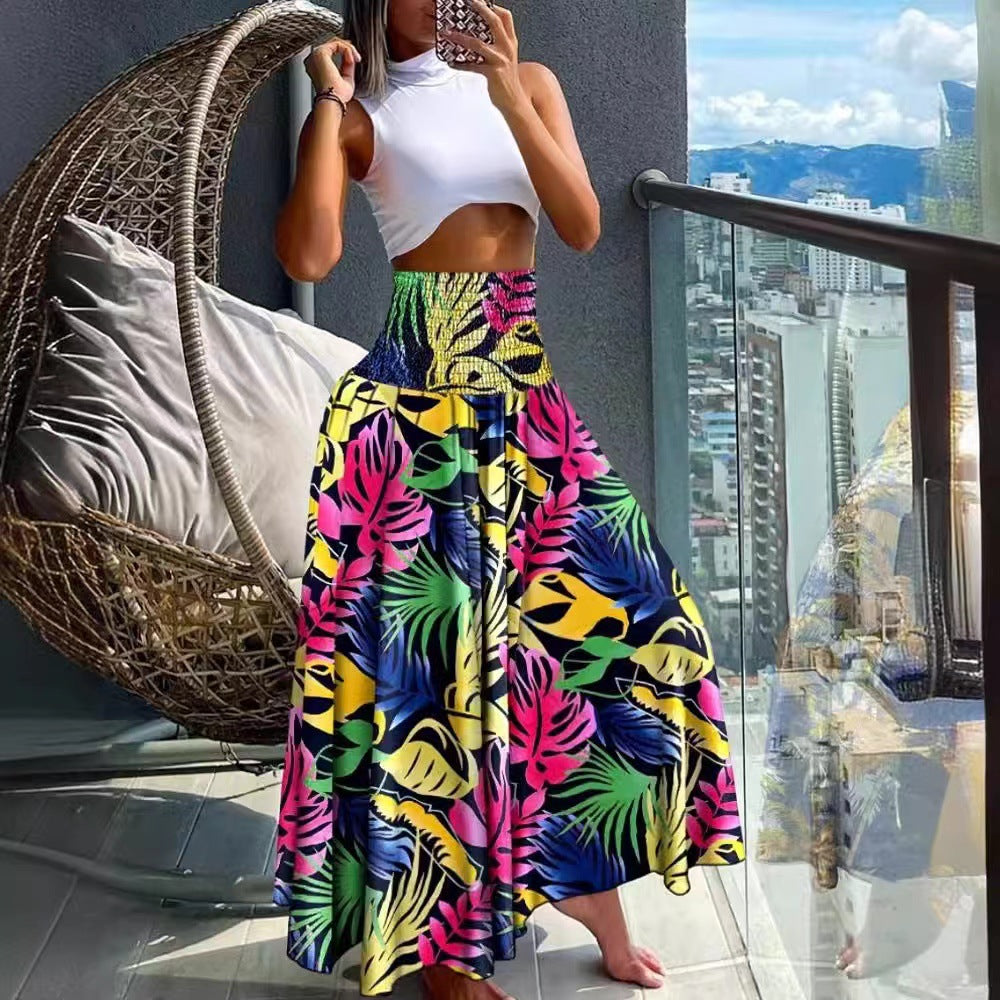 Women's Long Maxi Skirt with Dreamy Mandala Pattern NOVAE