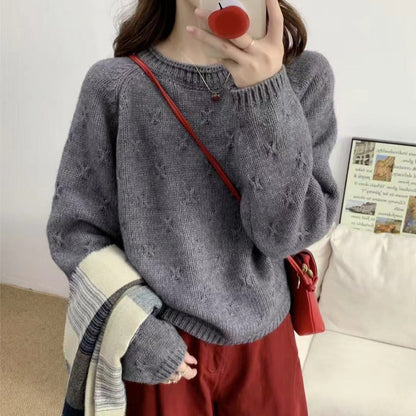 Women's Cozy Knit Sweater with Textured Pattern NOVAE