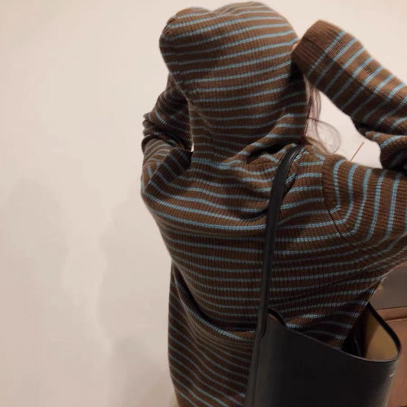 Women's Cozy Striped Hoodie NOVAE