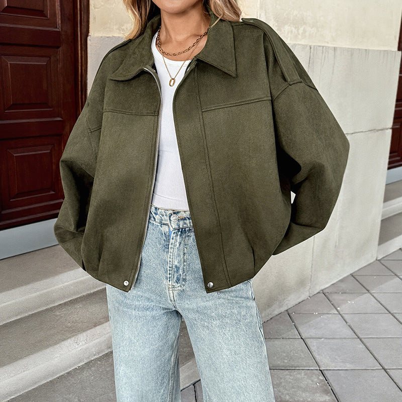 Women's oversized jacket with a relaxed fit and robust material NOVAE