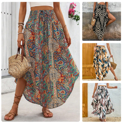 Women's Elegant Maxi Skirt with Modern Chevron Pattern NOVAE