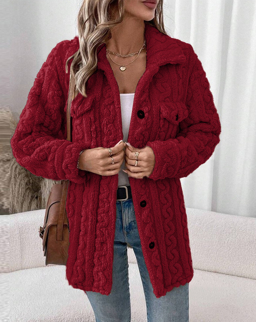 Women's structured cardigan with patch pockets NOVAE