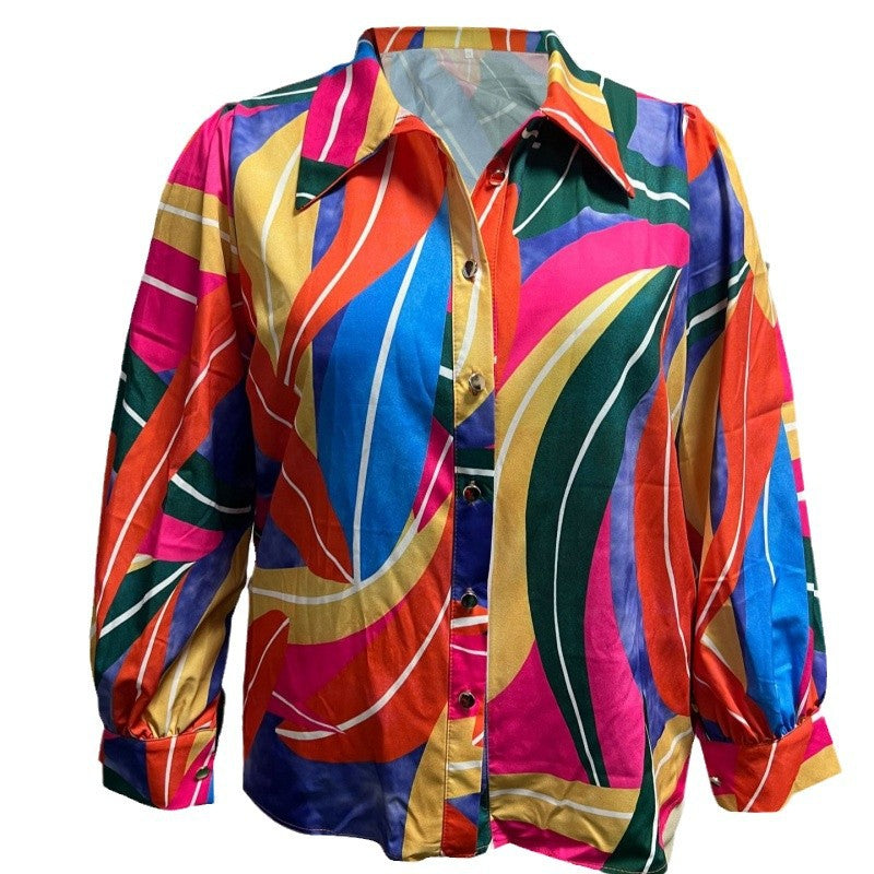 Women's striking blouse with structured sleeves NOVAE