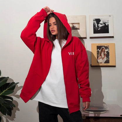 Women's hoodie with creative graphic design and oversized cut NOVAE