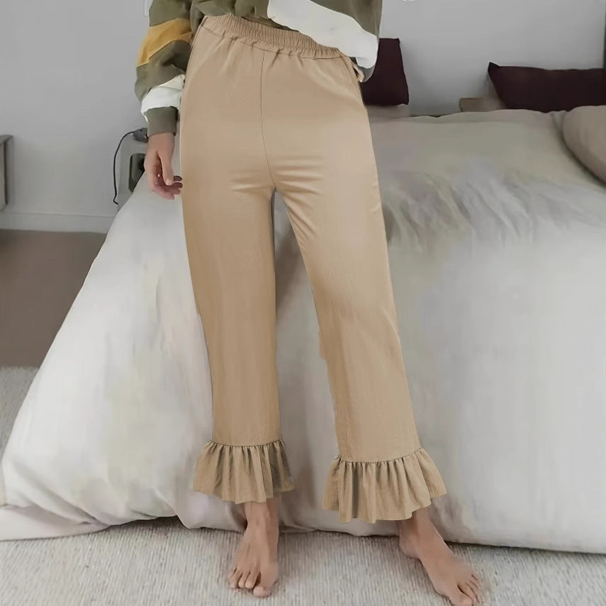 Women's Fluffy Culottes with Ruffled Hem NOVAE