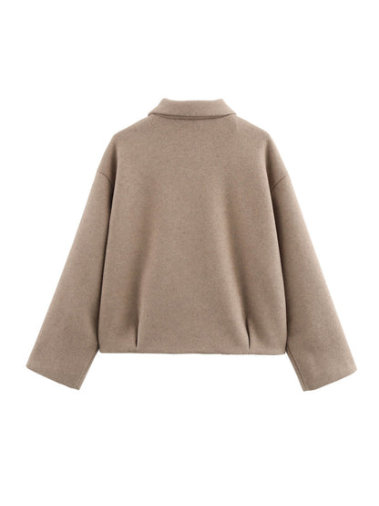 Women's sporty jacket with high collar and zipper NOVAE