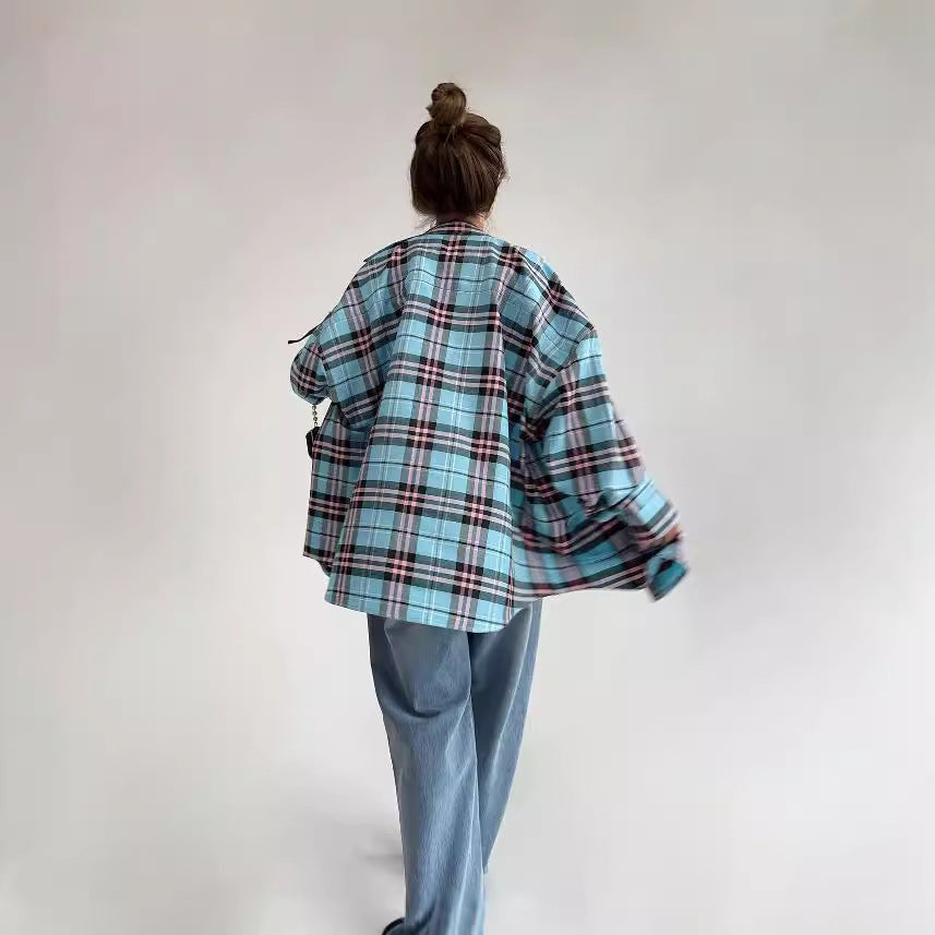 Women's Oversized Checkered Shirt NOVAE
