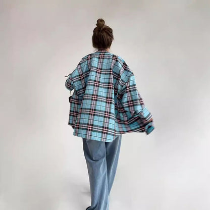 Women's Oversized Checkered Shirt NOVAE