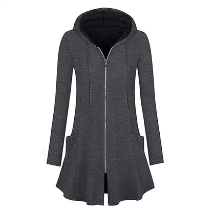 Women's casual hooded jacket with zipper and pockets NOVAE