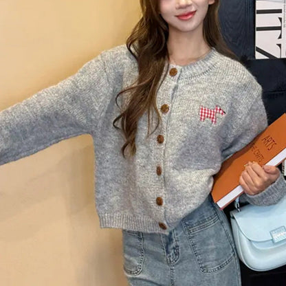 Women's Casual Knit Cardigan with Button Detail NOVAE