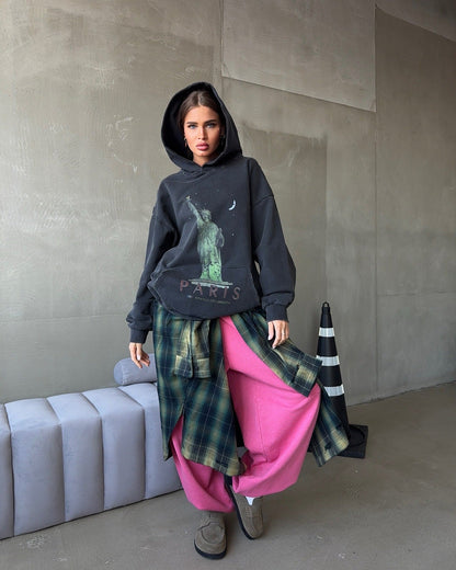 Women's Oversized Hoodie with Art Print NOVAE