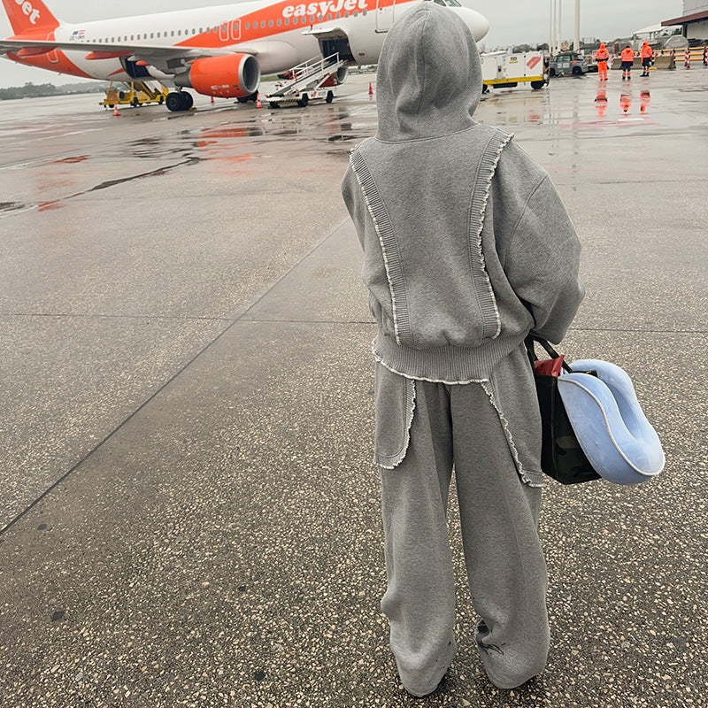 Women's Comfortable Lounge Trousers with Ruffle Details NOVAE