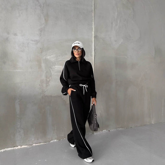 Women's tracksuit with high collar and wide cut NOVAE