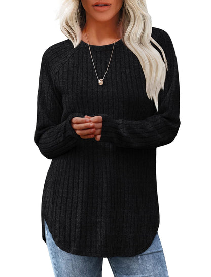 Women's oversized ribbed sweater with a relaxed fit NOVAE