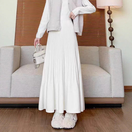 Women's elegant pleated skirt with high waist NOVAE