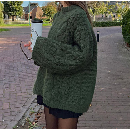 Women's Oversized Cable Knit Sweater NOVAE