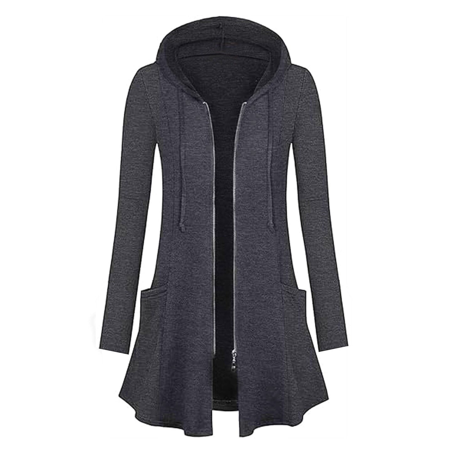 Women's casual hooded jacket with zipper and pockets NOVAE