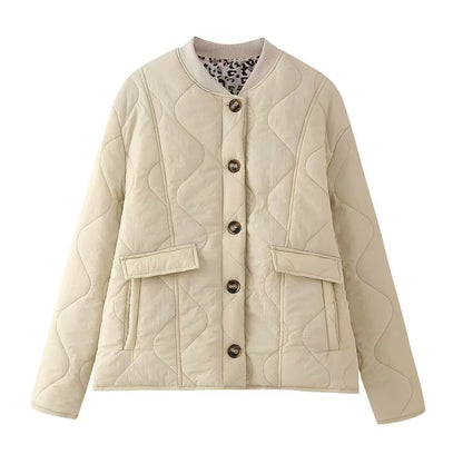 Women's quilted transitional jacket with practical pockets NOVAE