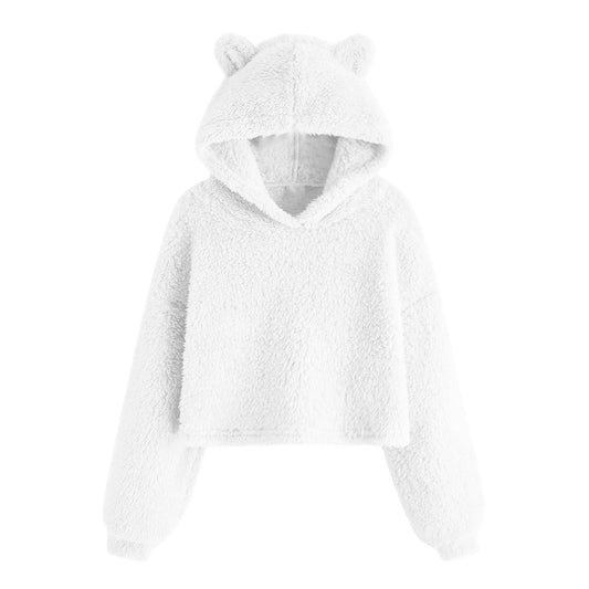 Women's Cozy Fleece Hoodie with Bear Ears NOVAE