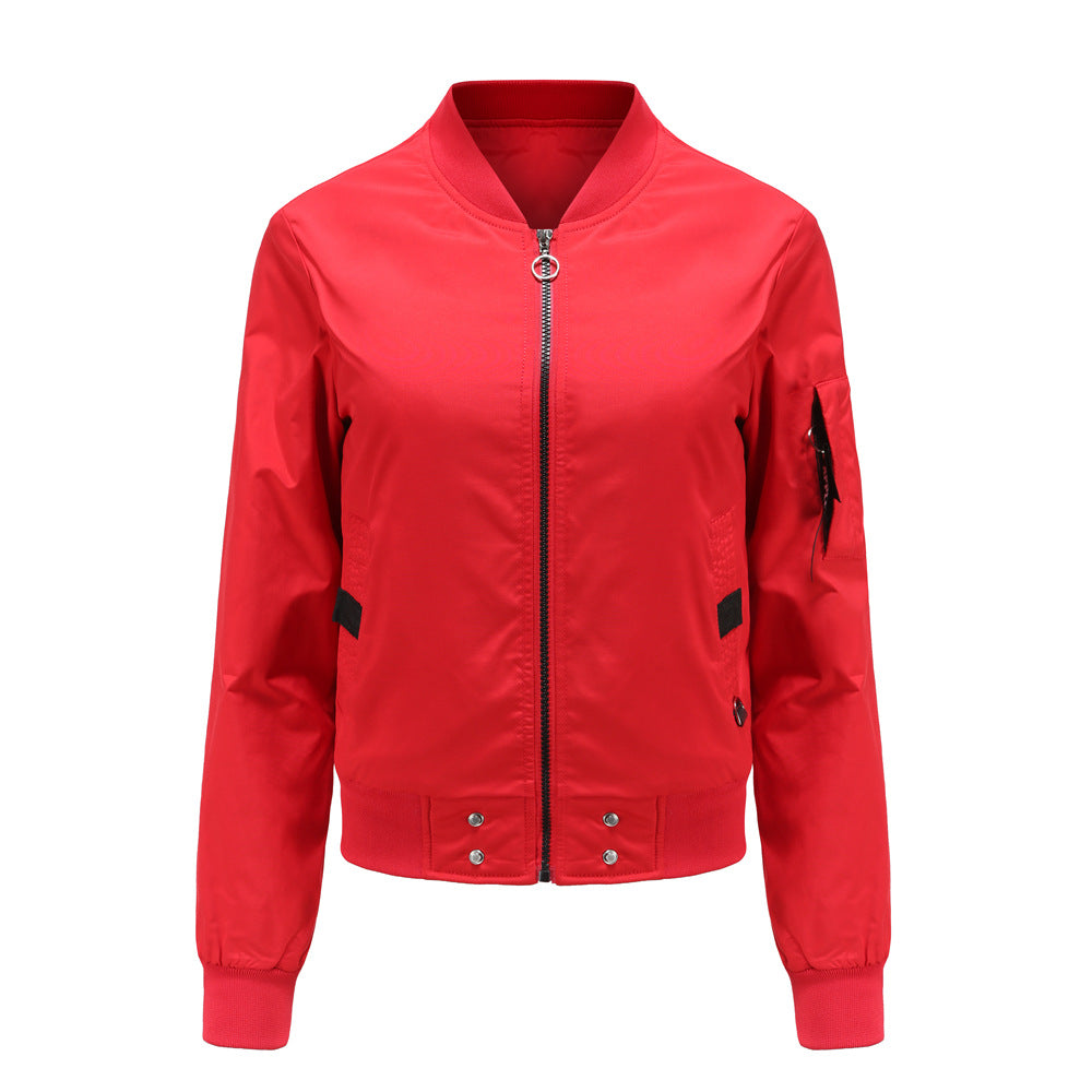 Women's fashionable bomber jacket with practical pockets and side panels NOVAE