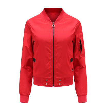 Women's fashionable bomber jacket with practical pockets and side panels NOVAE