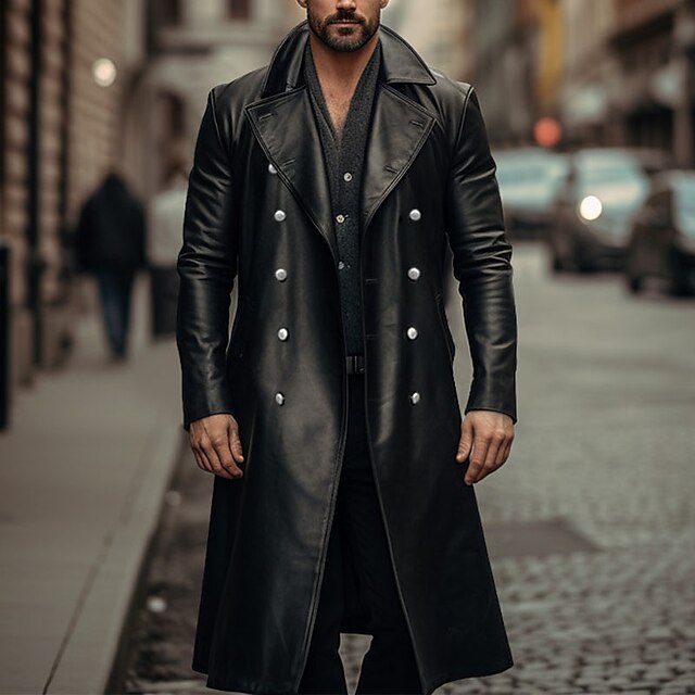 Men's Elegant and Shiny Trench Coat NOVAE