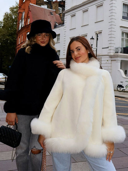 Women's luxurious fur jacket with soft lining and elegant details NOVAE