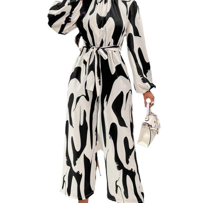 Women's maxi dress with stylish wrap design and elegant puff sleeves NOVAE