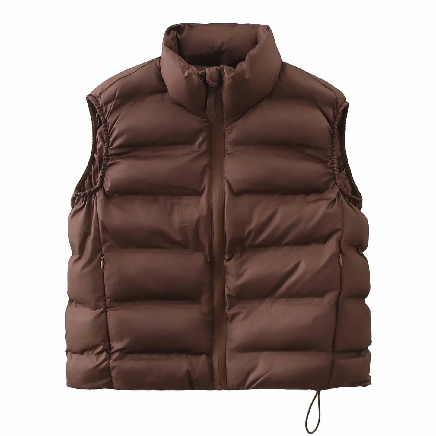 Women's down vest with high collar and comfort fit NOVAE