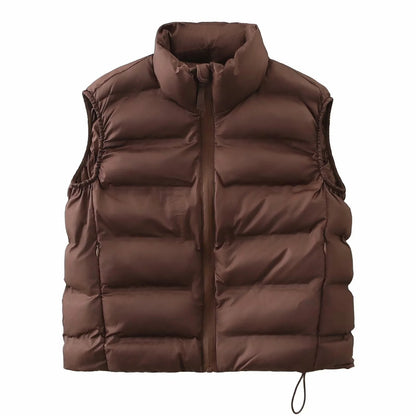 Women's down vest with high collar and comfort fit NOVAE