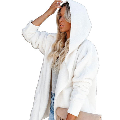 Women's Cozy Hooded Jacket made of soft material NOVAE