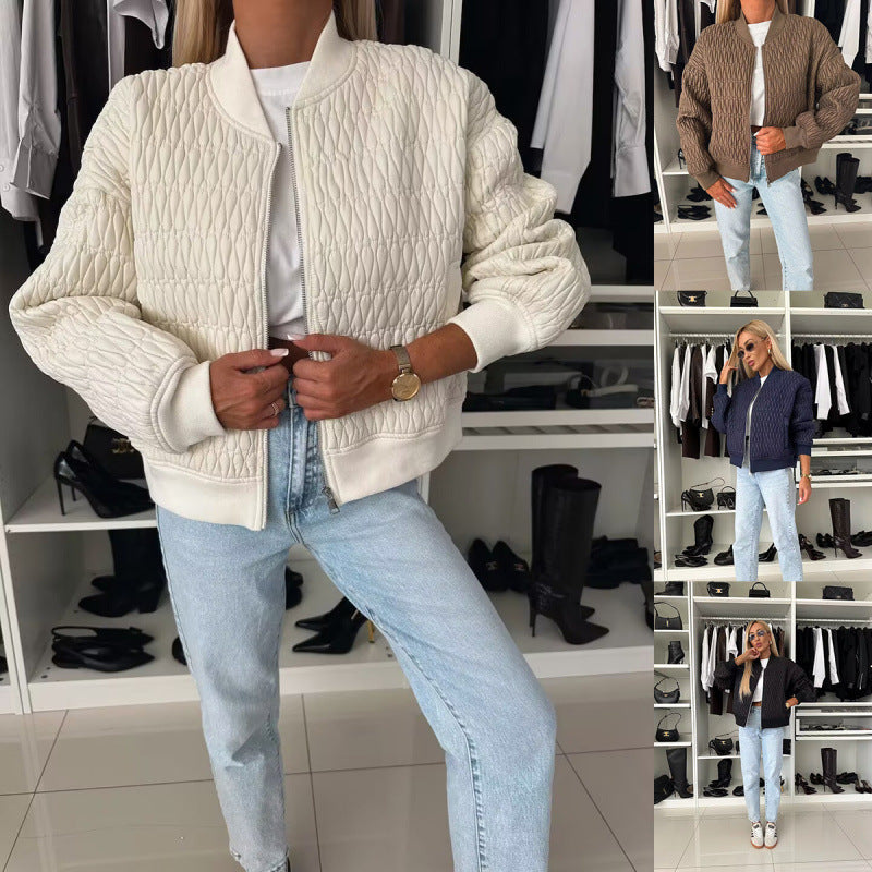 Women's quilted jacket in a sporty yet elegant design with voluminous sleeves NOVAE