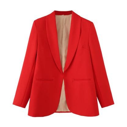 Women's elegant blazer with a modern cut and practical pockets NOVAE