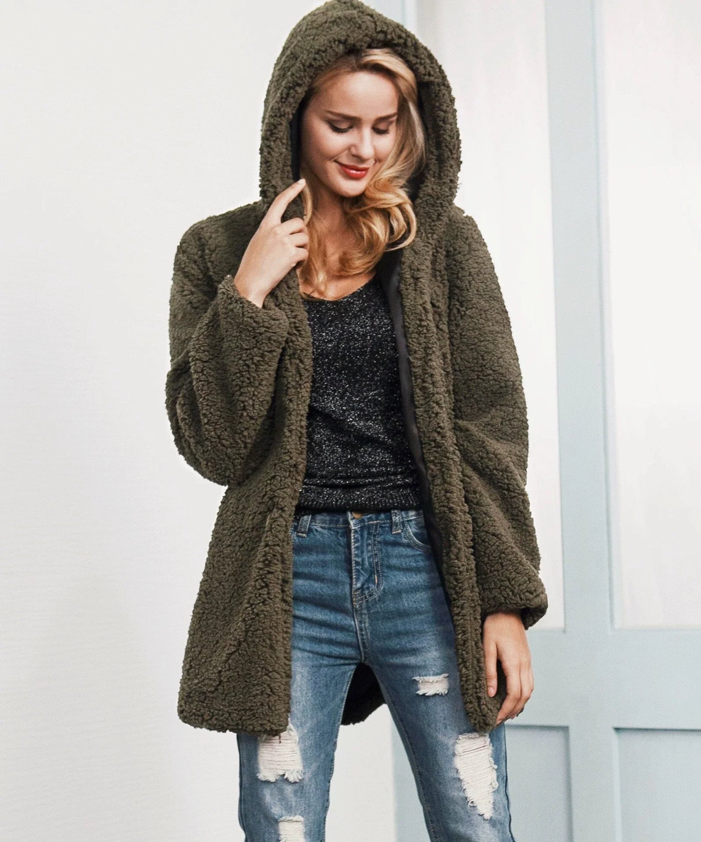 NOVAE | Adorable teddy jacket with hood