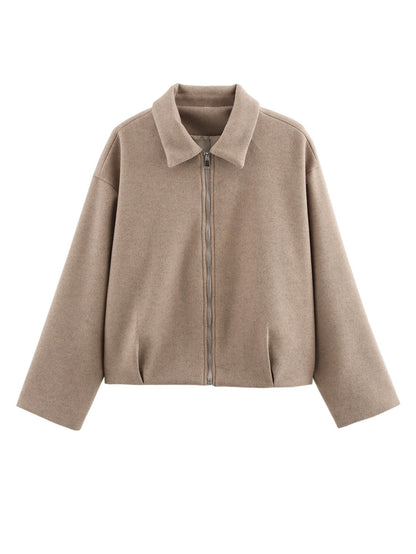 Women's sporty jacket with high collar and zipper NOVAE