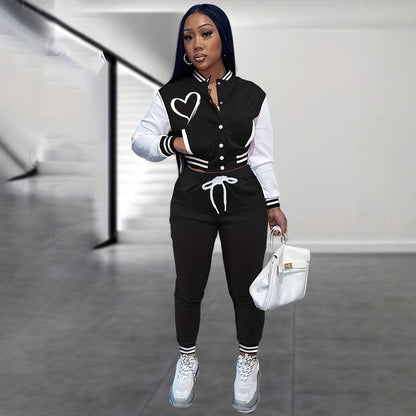 Women's sports jumpsuit with contrasting sleeves and fashionable NOVAE lettering