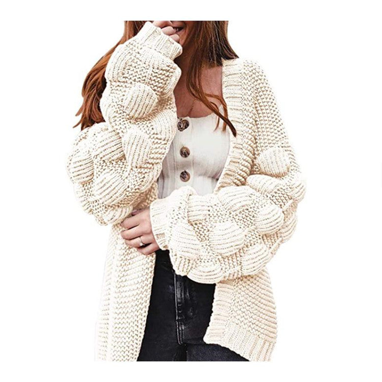 Women's cardigan with structured sleeves NOVAE