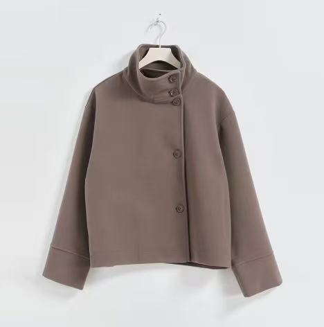 Women's modern and practical short jacket with high-closing collar NOVAE