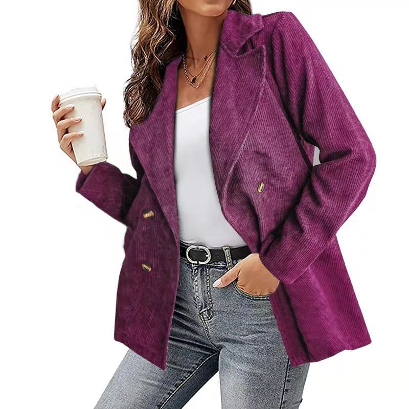 Women's modern corduroy blazer with a relaxed cut and practical pockets NOVAE