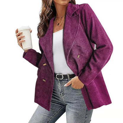 Women's modern corduroy blazer with a relaxed cut and practical pockets NOVAE