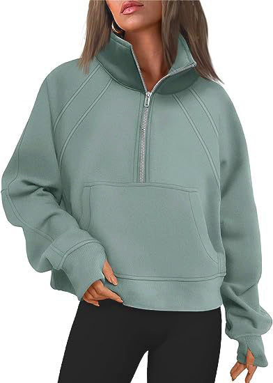 Women's Oversized Sweatshirt with High Collar NOVAE