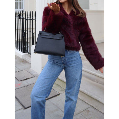 Women's faux fur jacket with an elegant cut NOVAE