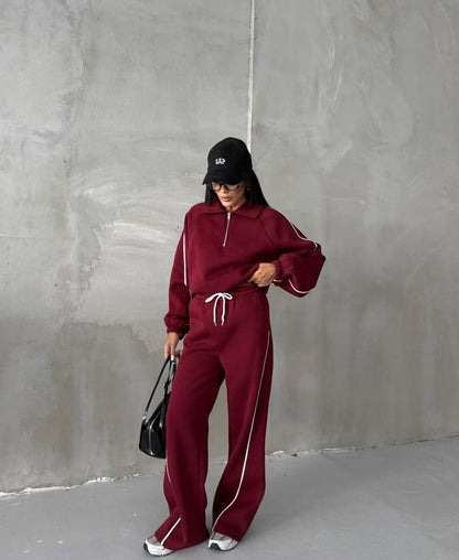 Women's tracksuit with high collar and wide cut NOVAE