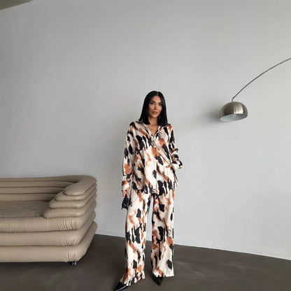 Women's elegant satin blouse NOVAE